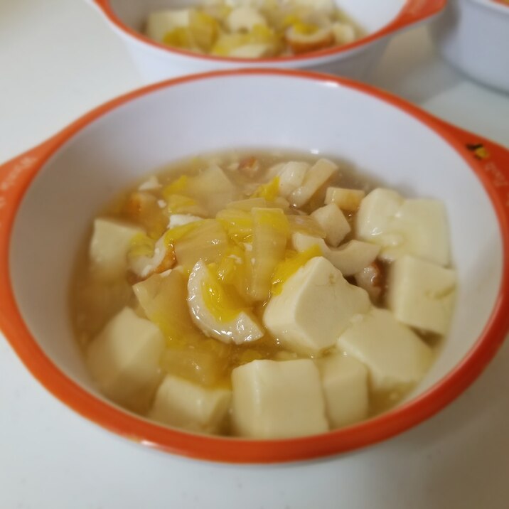 簡単ランチ!豆腐と白菜の出汁煮